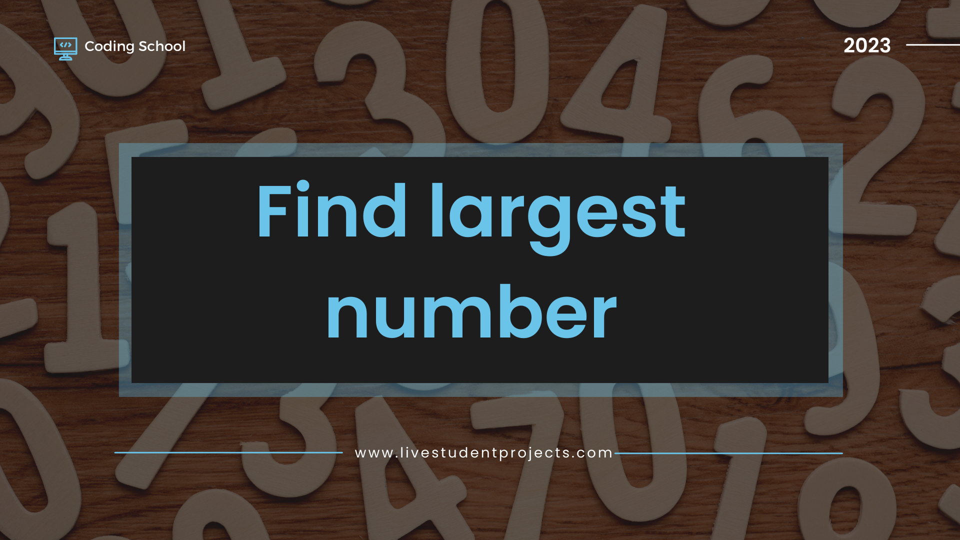find largest number